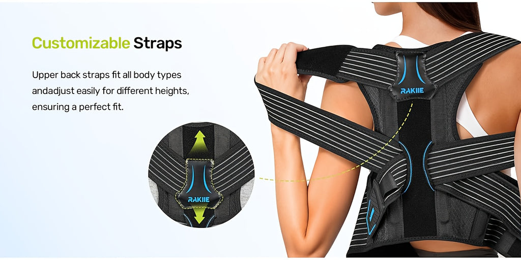 Adjustable Posture Corrector Vest – Shoulder Straightening Brace with Padded Cushions & Soft Underarm Bands, Unisex Back Support for Daily Wear, Sizes S-XL