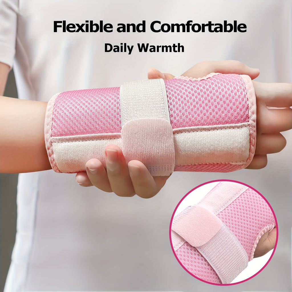 Wrist Brace 1 Pair Dual Plate Triple Fixation Adjustable Breathable Support Wrap – Sports Fitness Carpal Tunnel Pain Relief for Men & Women