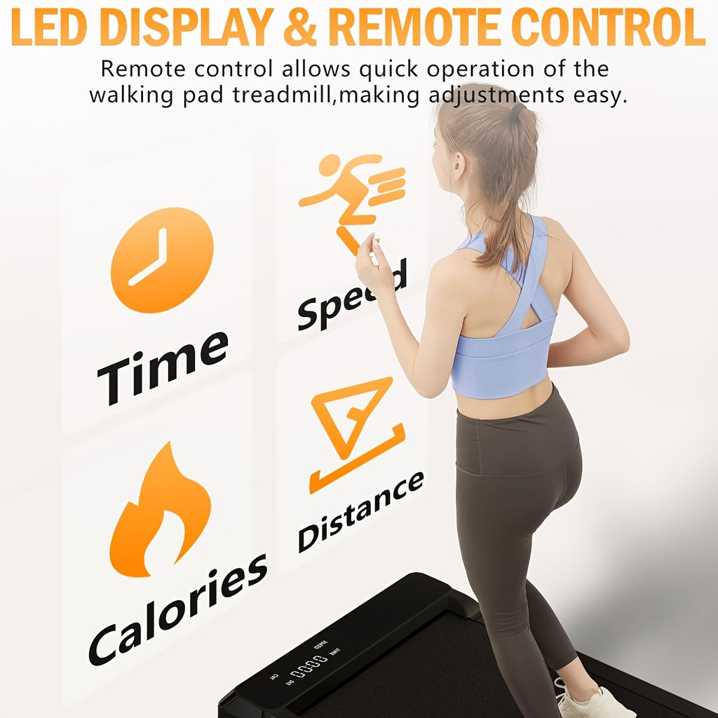 Foldable Treadmill Walking Pad with Incline & Handles – 300 Lbs Capacity, Portable Under Desk Compact Design for Home Gym & Office, Quiet Low-Impact Cardio Machine