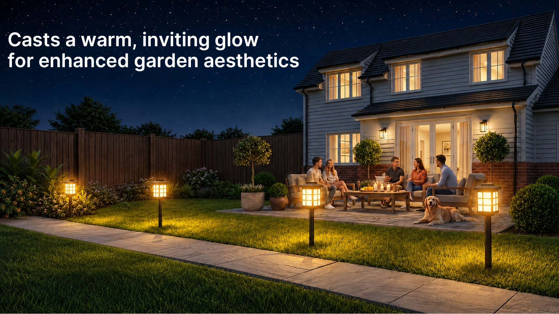 Solar Pathway Lights Outdoor IP55 Waterproof LED 10-Hour Runtime – Garden Driveway Landscape Stake Lights Auto Dusk-to-Dawn – Warm White & Color-Changing – 6 12 24 Pack
