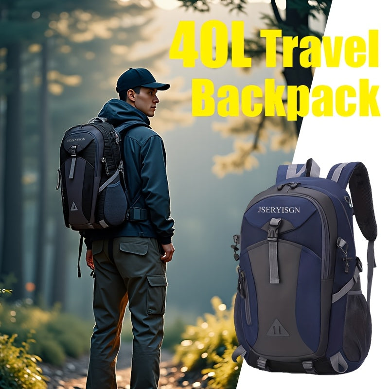 40L Hiking Backpack Lightweight Daypack Rucksack for Men Women with Hip Belt Zipper Closure Large Capacity for Camping Travel Cycling Climbing Outdoor Adventures
