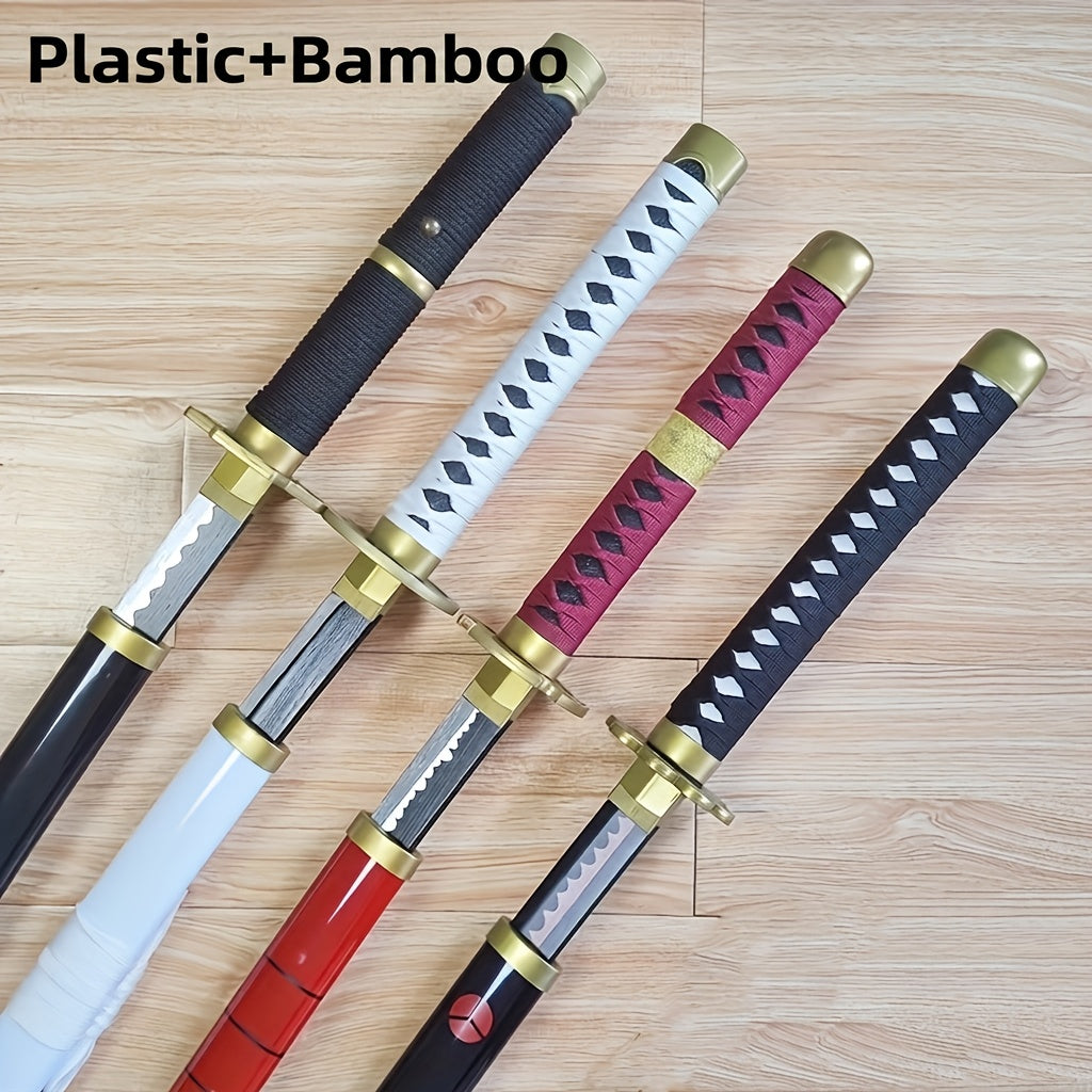 Bamboo Katana Sword 40 Inch Full Size Unsharpened Wooden Samurai Blade – Anime Cosplay Ninja Prop Practice Training Japanese Sabre Gift Kids Adults