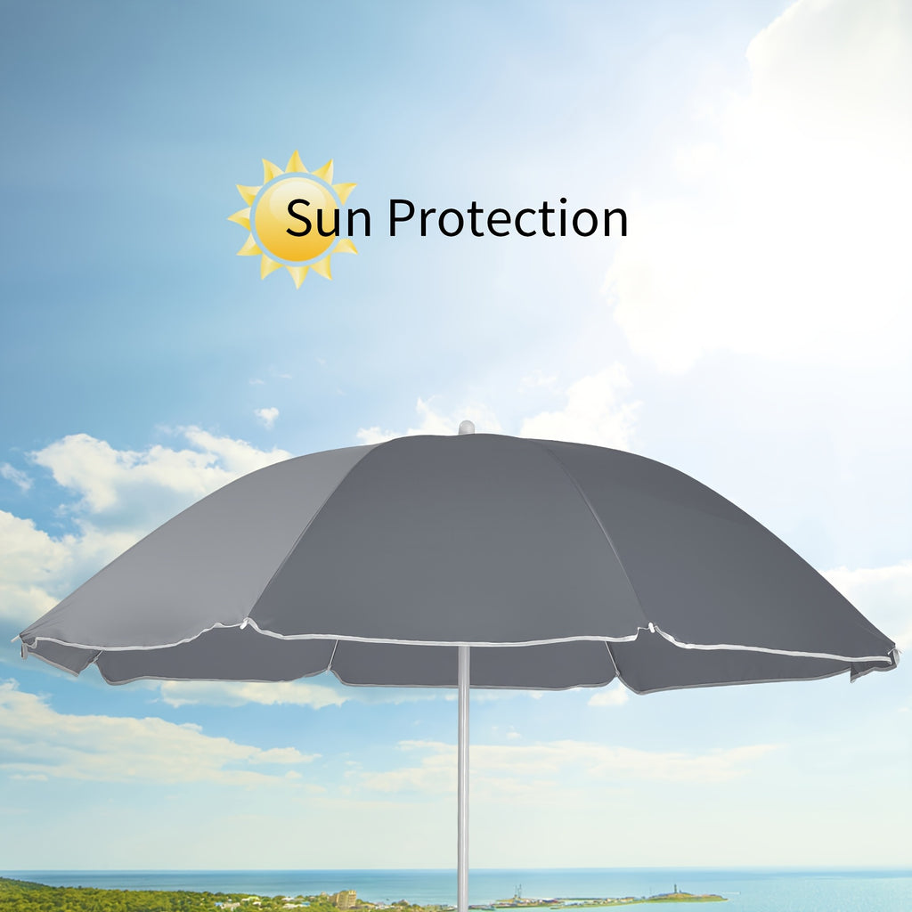 2-Person Folding Beach Chair Set with Umbrella, Table & Cooler Bag – 600 lb Capacity Portable Camping & Picnic Chair Set for Outdoor, Beach & Tailgate