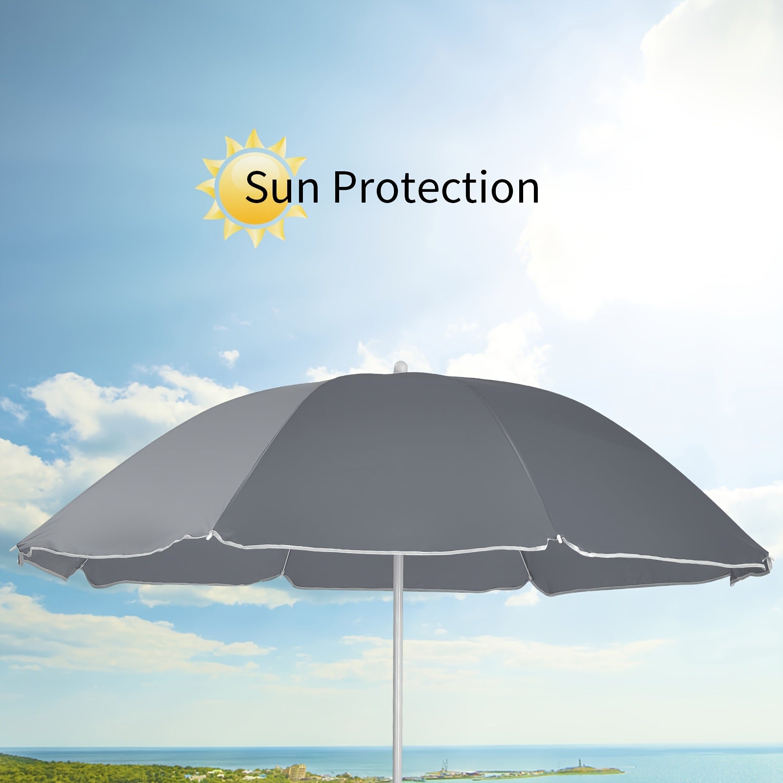 2-Person Folding Beach Chair Set with Umbrella, Table & Cooler Bag – 600 lb Capacity Portable Camping & Picnic Chair Set for Outdoor, Beach & Tailgate