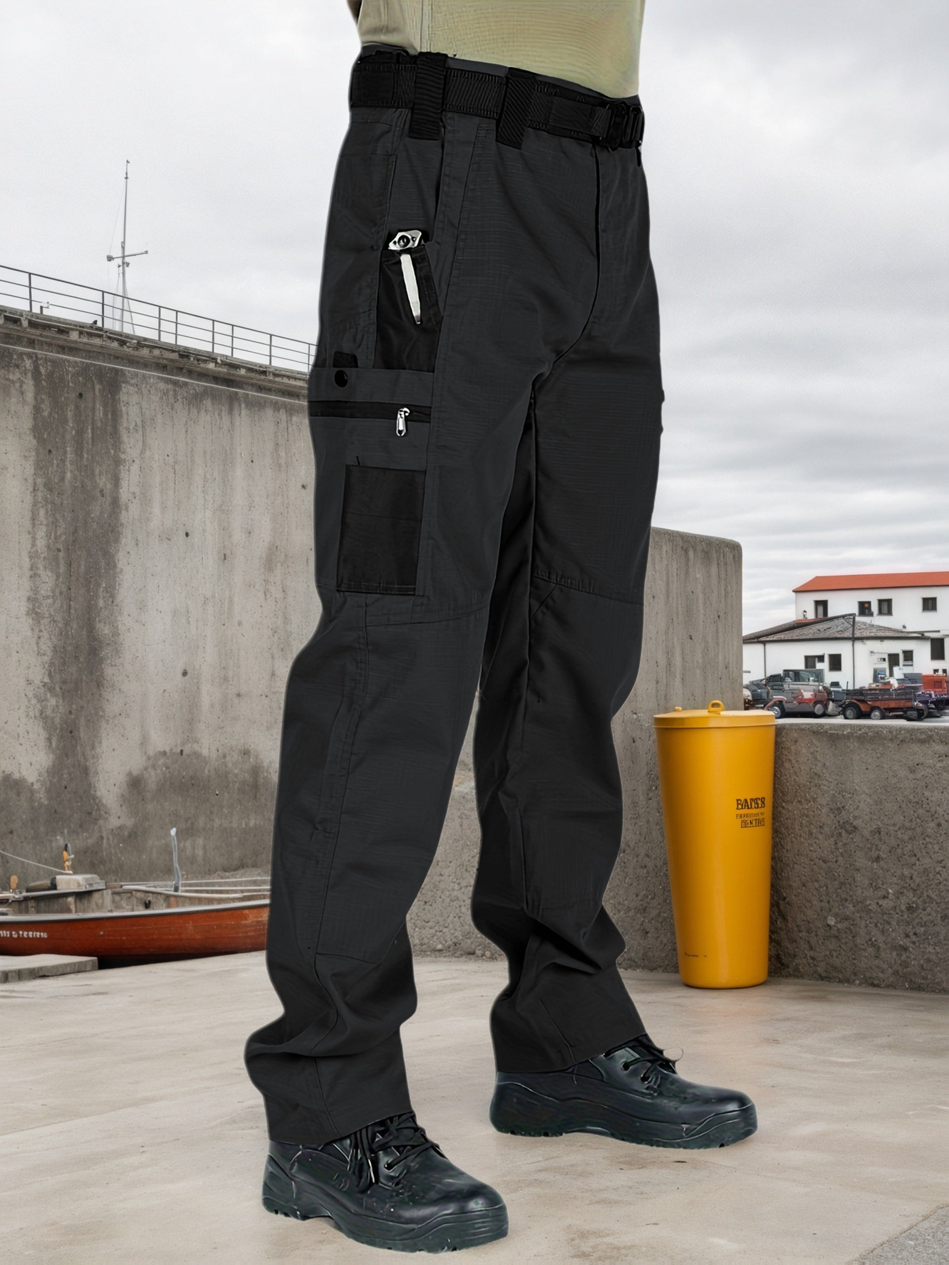 2-Pack Men's Utility Cargo Pants – Lightweight Tactical Workwear with Stretch Ripstop Fabric, Multi-Pocket Design, Sizes S-XXXL, 6 Color Combinations