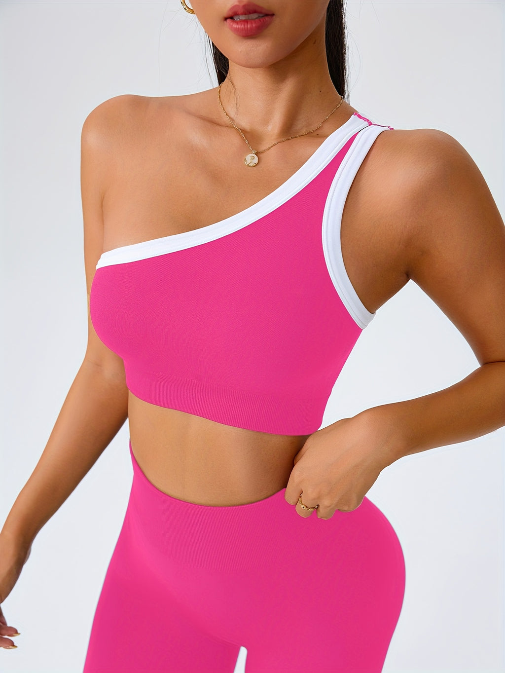 High-Waisted Butt-Lifting Leggings & Sports Bra Set for Women 2-Piece Stretchy Yoga Workout Outfit Solid Color Running Activewear with Camisole Top XS-XL
