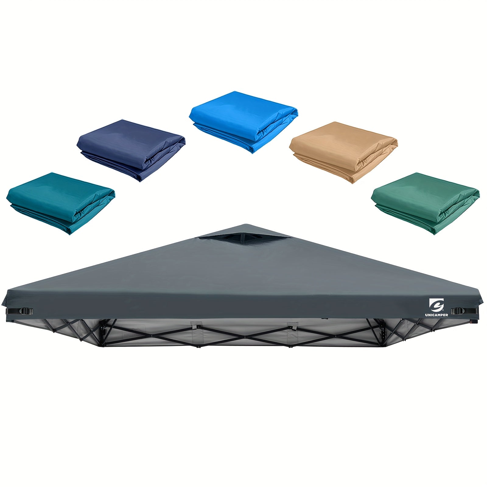 10x10 FT Canopy Replacement Top Cover Waterproof with Ventilation Ports for Straight-Leg Pop-Up Canopy Tent Outdoor Camping Patio Garden Events 11 Colors