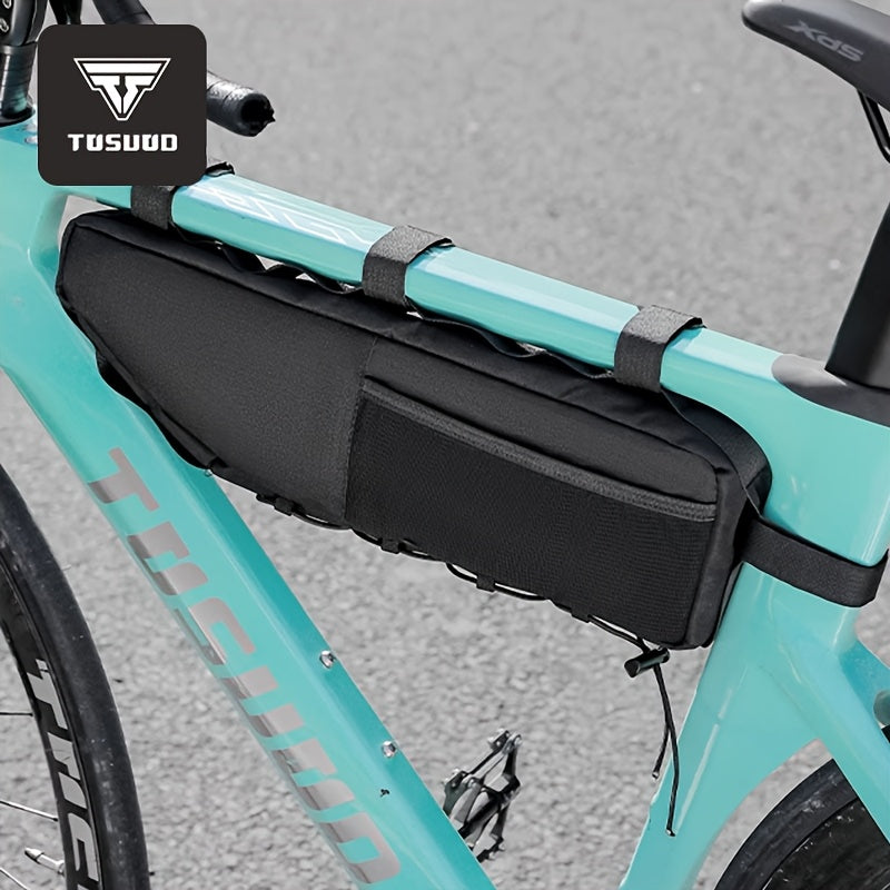 Bike Frame Bag Large Capacity Waterproof Bicycle Triangle Bag for Road Mountain Gravel Bike – Down Tube Front Beam Cycling Storage with Zipper