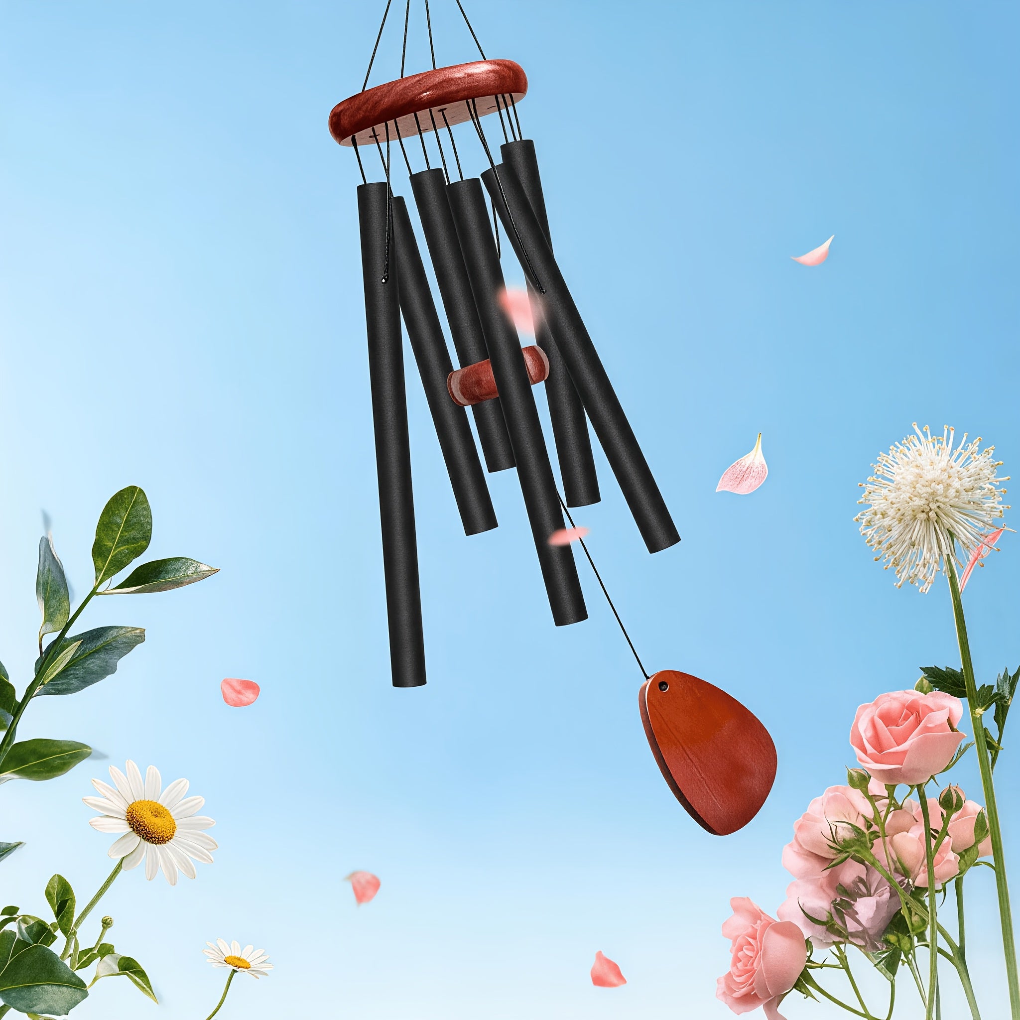 Deep Tone Wind Chime Outdoor Large Metal Tubes Soothing Sound for Garden Patio Porch Home Decor Gift