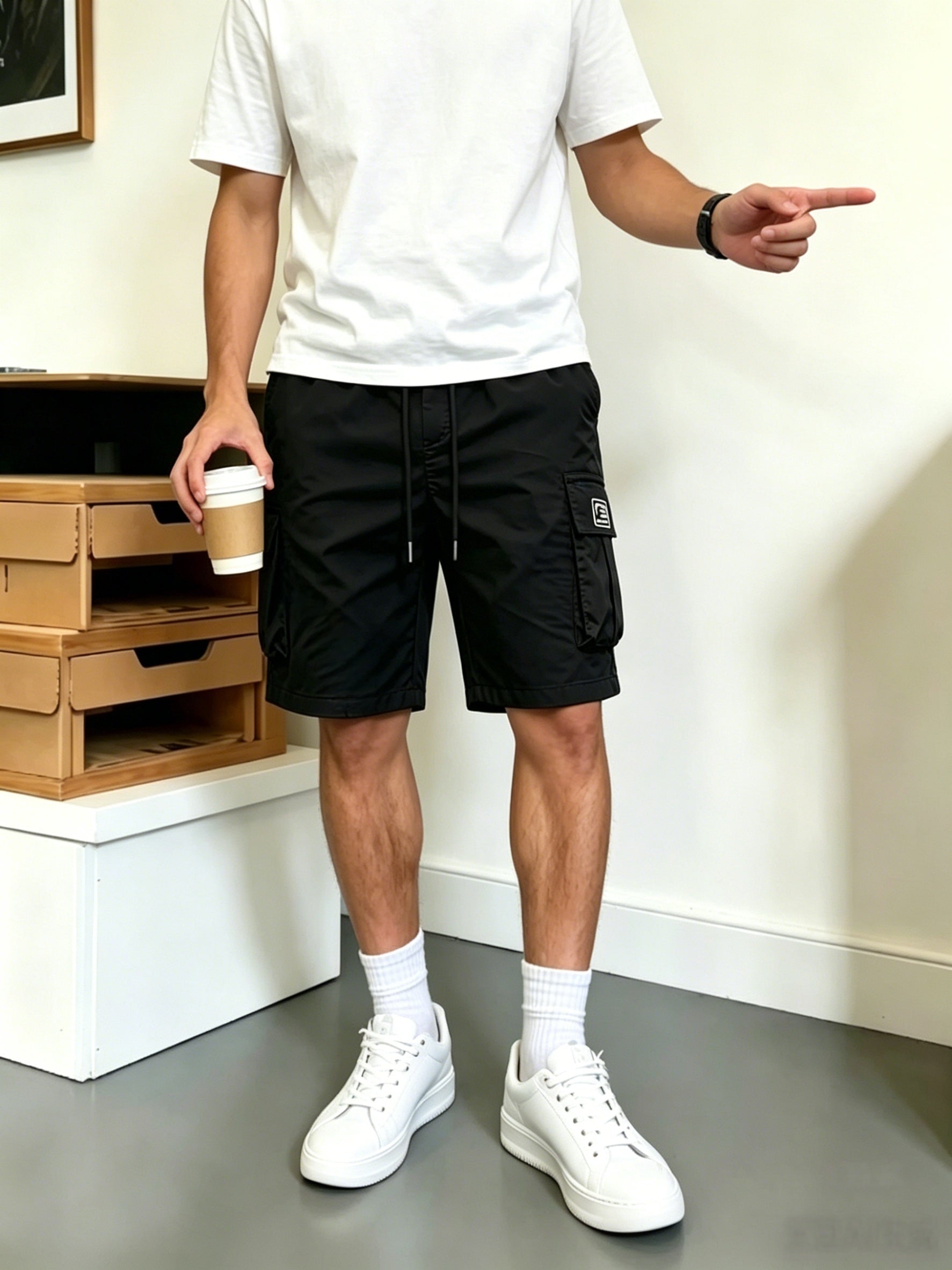 4-Pack Men's Cargo Shorts Multi-Pocket Utility Outdoor Shorts – Relaxed Fit Casual Bottoms for Camping, Walking & Streetwear, S-XXXL