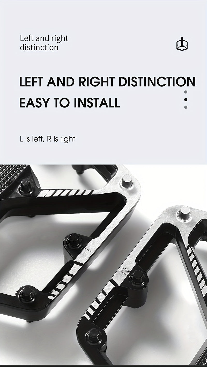 Aluminum Alloy Bicycle Pedals 1 Pair 3 Bearings Lightweight Durable Bike Pedals for Mountain Bikes Road Bikes Easy Install Hexagonal Sleeve Cycling Accessories