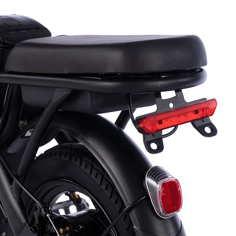 14 Inch Foldable Electric Bicycle for Adults 19MPH 48V Lithium Battery 18-28 Mile Range 330 LB Capacity Portable Folding E-Bike for Urban Commuting Outdoor Cycling - Optional Lock Phone Holder Basket