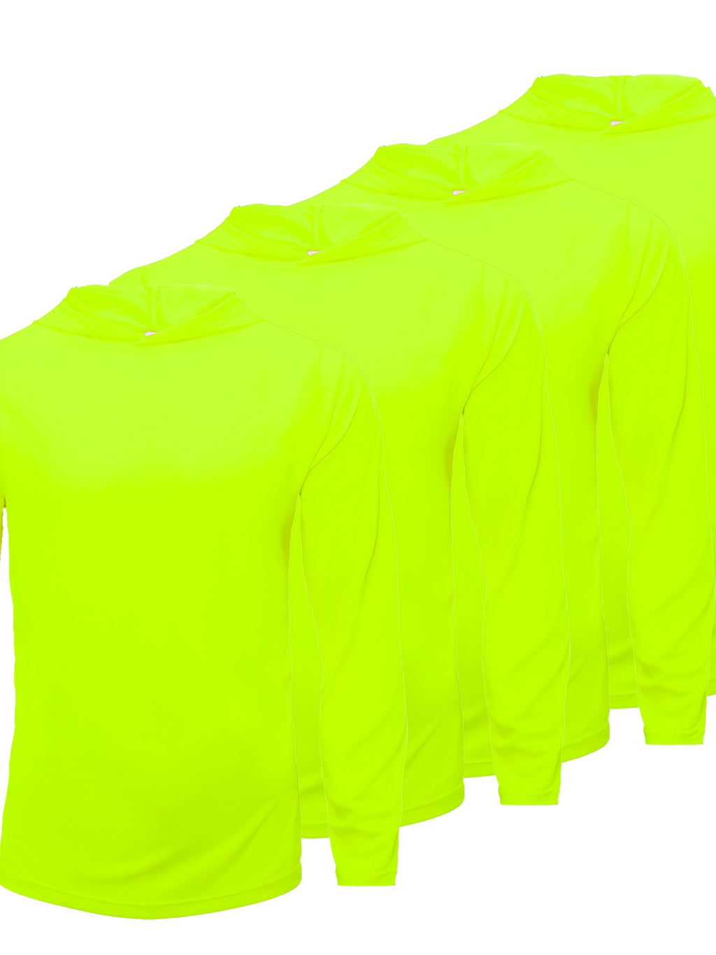Men's Quick-Dry Pullover Hoodie Sports Top 4-Piece Set – Long Sleeve Hooded Athletic Shirt, Breathable Polyester Activewear for Running Gym Training, 10 Colors Sizes S-XXXL