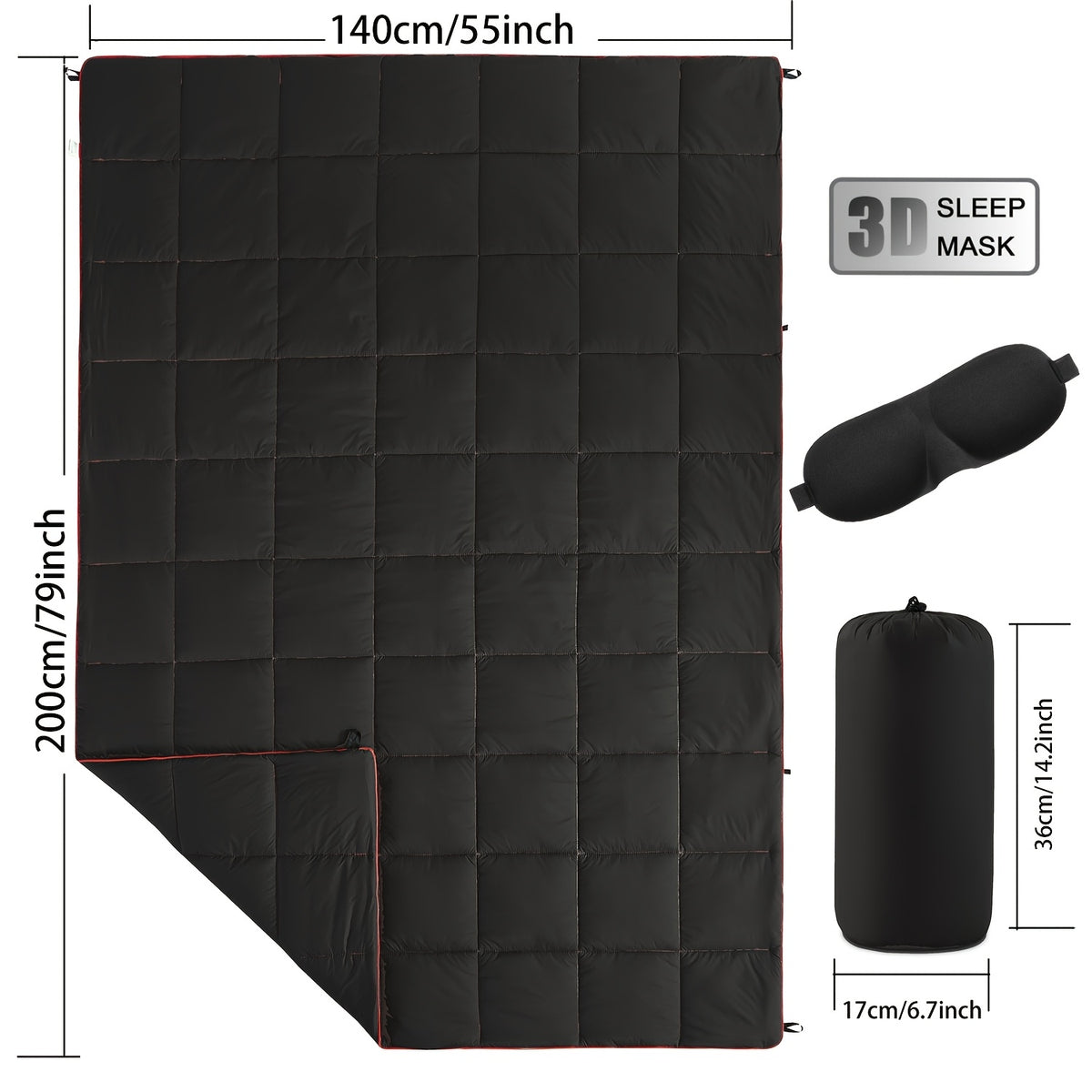Puffy Camping Blanket Lightweight Down Alternative Ultra Warm Hammock Quilt 55x79 Inch for Camping Hiking Traveling Picnic Beach Party Cold Weather Outdoor Gear Multiple Colors
