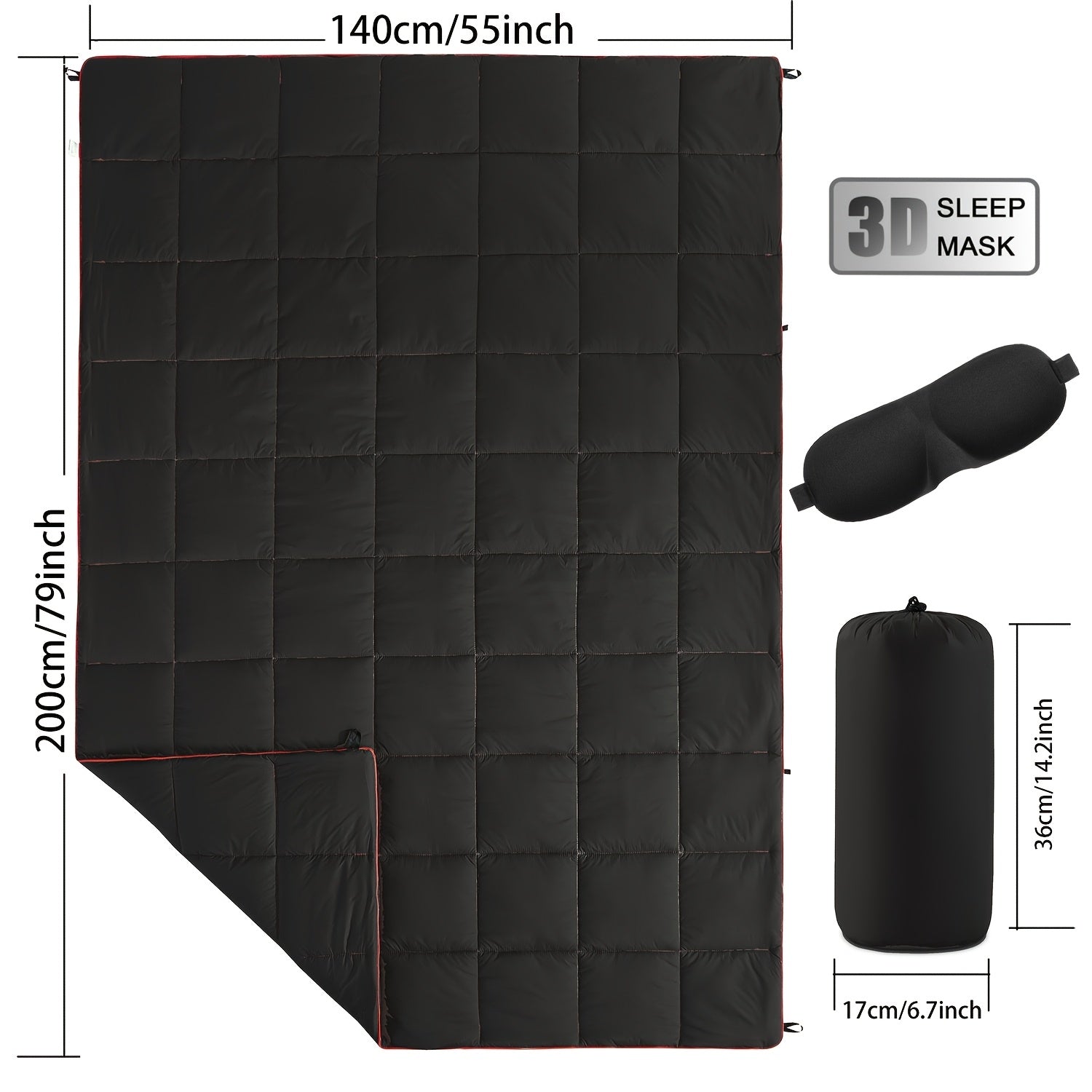 Puffy Camping Blanket Lightweight Down Alternative Ultra Warm Hammock Quilt 55x79 Inch for Camping Hiking Traveling Picnic Beach Party Cold Weather Outdoor Gear Multiple Colors