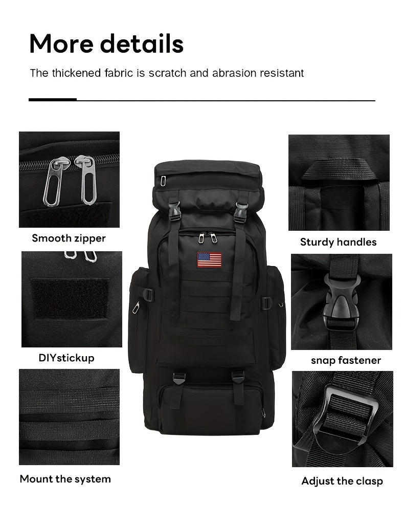 Hiking Backpack Set Large 22.45 Gal with Bonus Daypack – Men's Camping Backpacking Pack for Hiking Climbing Trekking Green Gray Desert Khaki Army Green