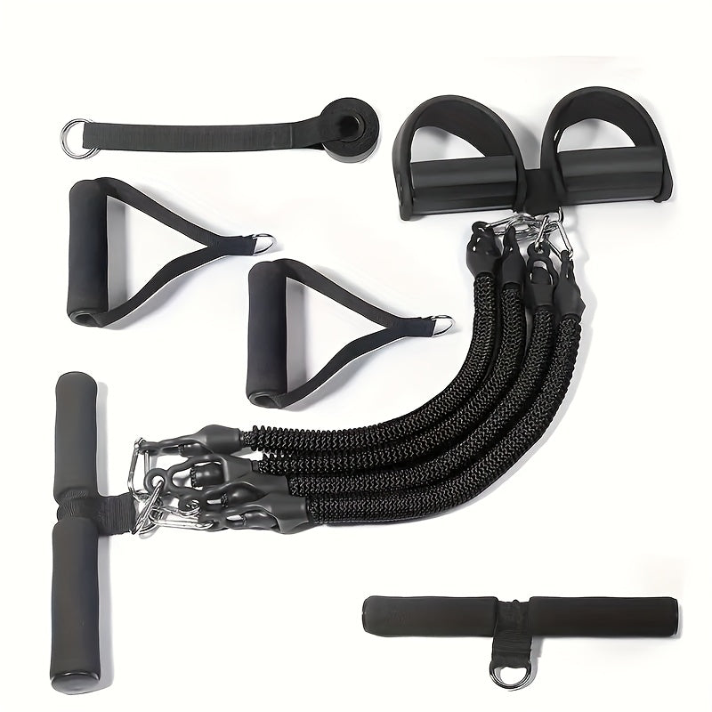 Resistance Bands Set 6-in-1 with Pedal Puller Adjustable Tension for Stretching Fitness Strength Training Home Gym Workout Exercise Bands