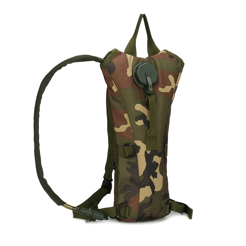 Hydration Backpack with Water Bladder Bag – 3L Hiking Hydration Pack for Men & Women, Nylon Camping Backpack with Water Bag for Trail Running Cycling Outdoor, Camo Gray Khaki Green