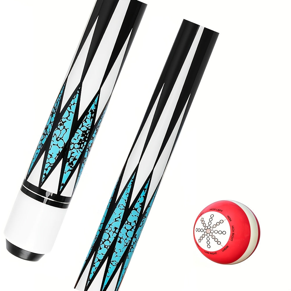 Pool Cue Stick 58-Inch Professional Canadian Maple 13mm Multi-Layer Tip 19oz Ergonomic Grip with Training Ball for American Pool Billiards 5 Colors + Combo Set