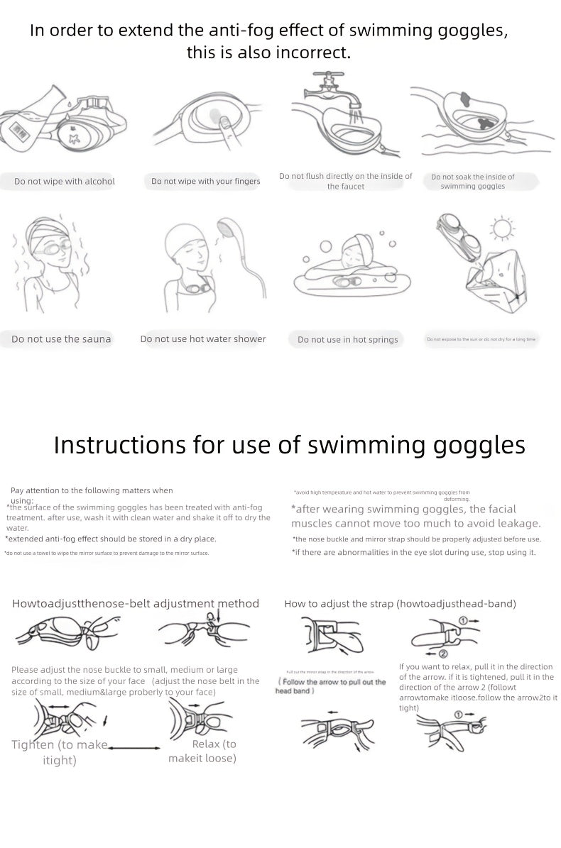 Anti-Fog Swim Goggles 2 Pack with Earplugs Nose Clip Waterproof Bag UV Protection Swimming Goggles Men Women Teens Outdoor Pool Water Sports Gift