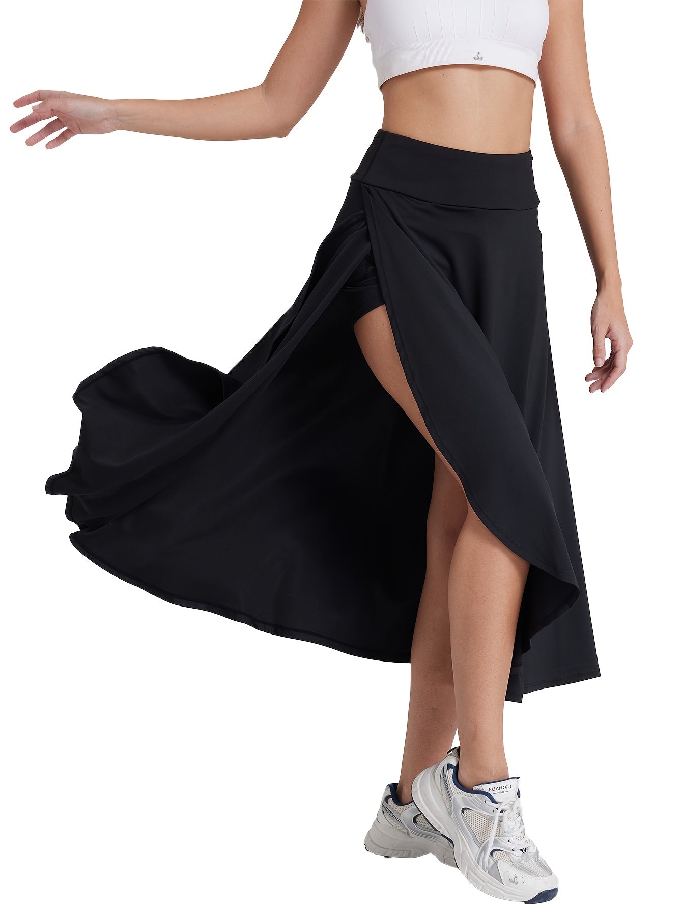 Women's High Waist Skort with Inner Shorts & Pockets – 2-in-1 Lightweight Stretchy Activewear Skirt for Sports, Gym, Workout & Casual Wear, Machine Washable, XS-XXL