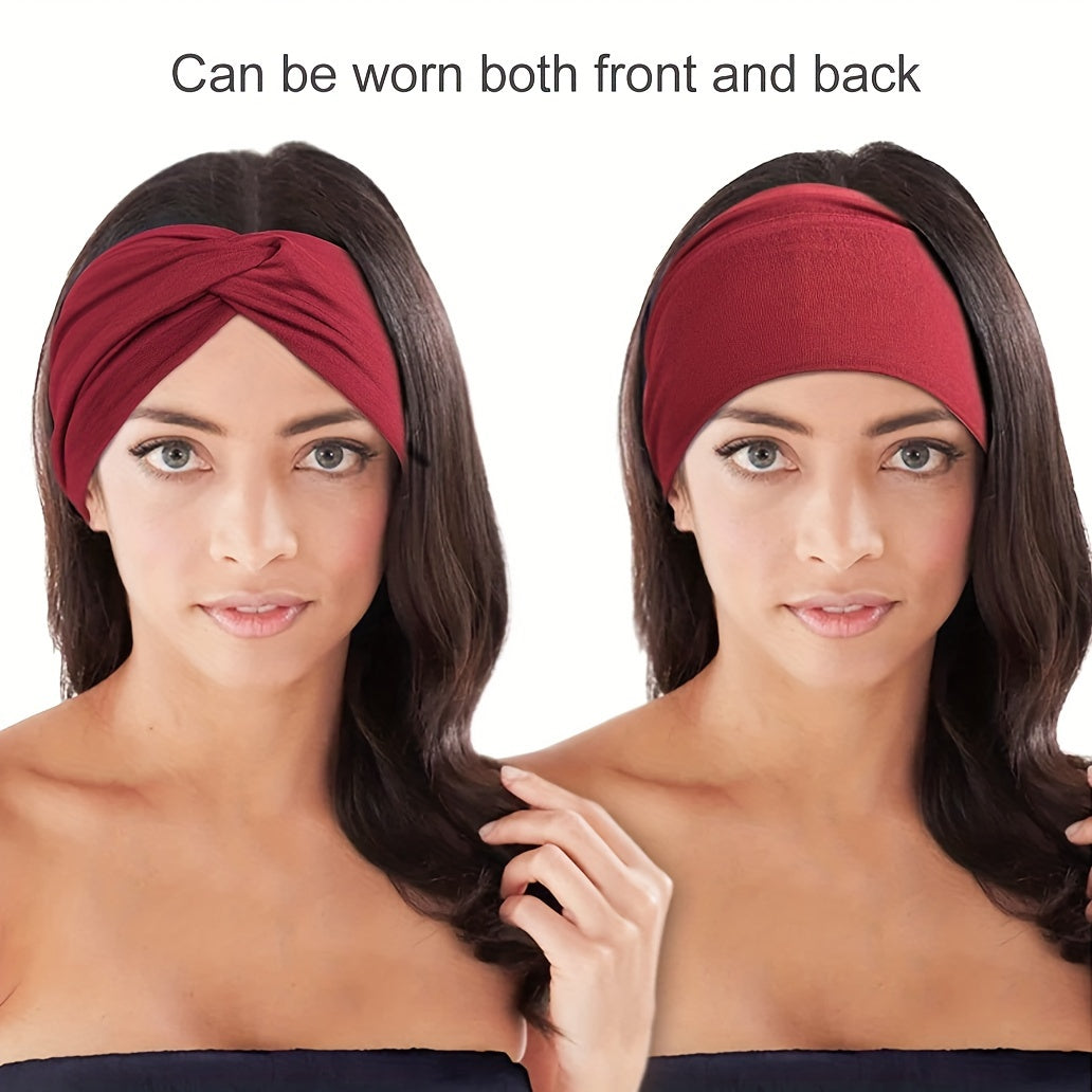Bohemian Hair Ties 10 Pack for Women, Non-Slip Elastic Headbands for Running Yoga Sports Makeup, Breathable Comfortable Scrunchies, Holiday Birthday Gift Set