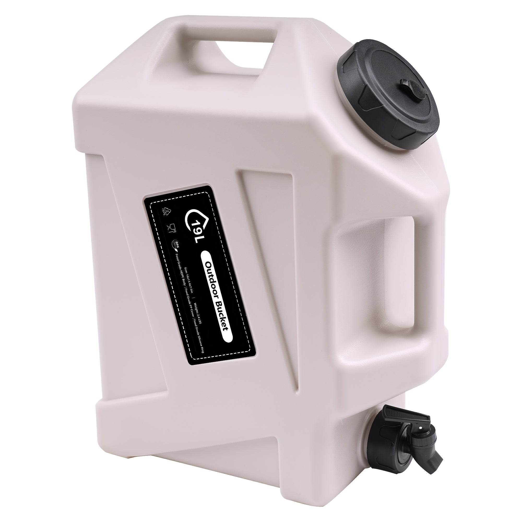 Water Jug with Spigot & 2 Handles – BPA Free PVC Water Container 2.6 to 5 Gal for Camping, RV, Hiking & Outdoor Water Storage, Multiple Colors & Sizes