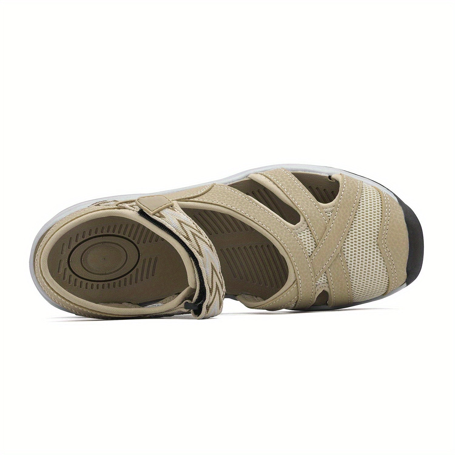Women's Outdoor Hiking Sandals Summer Sport Athletic Walking Sandals – Breathable Cap Toe TPR Sole Hook-Loop Closure Lightweight Trail Travel Camping Beach Khaki Black Blue Grey US 5-11