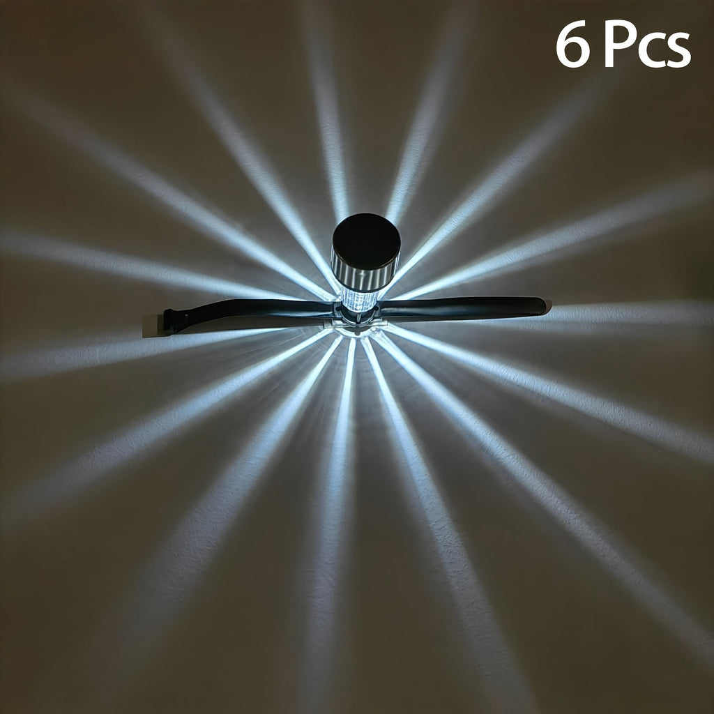 Solar Swimming Pool Lights 6-Pack - Dimmable LED Warm & White Light, Reinforced Straps for Above-Ground Pools, Outdoor Garden Wall Decoration, High-Efficiency Solar Powered
