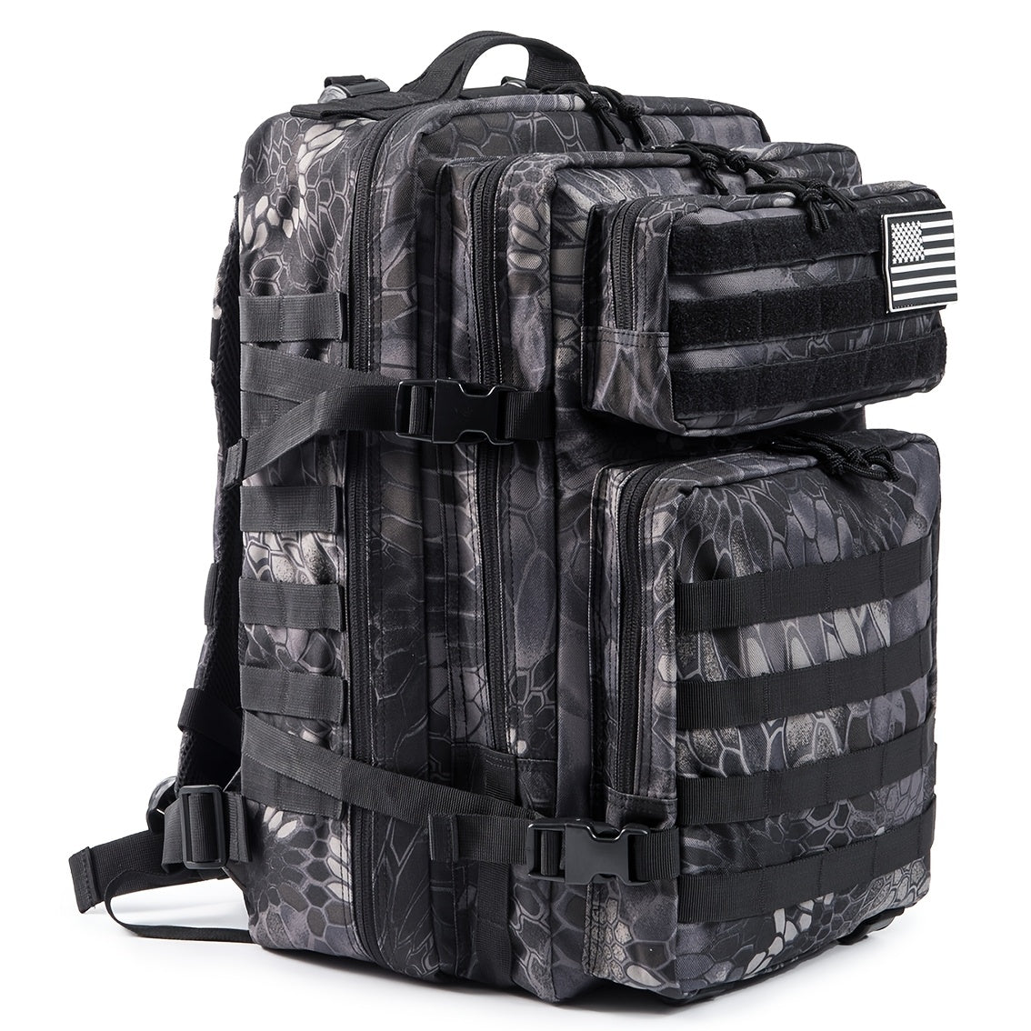 Large Tactical Travel Backpack Carry-On Approved Laptop Compartment Heavy Duty Rucksack Multiple Pockets 13 Colors Hiking Camping School Work Men Women 45L