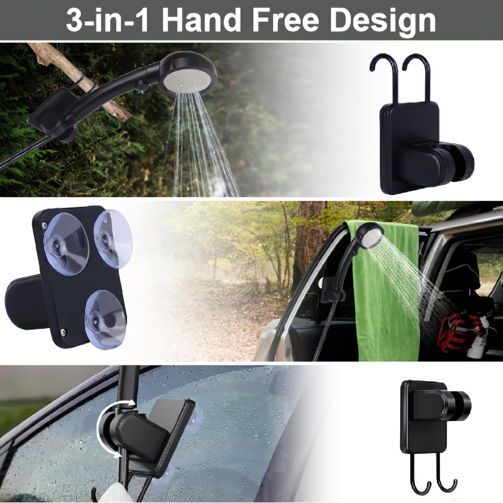 Portable Camping Shower Pump 6000mAh Rechargeable, IPX7 Waterproof Outdoor Shower with LED Display Multiple Modes 120 Min Runtime, Handheld Camp Shower for Hiking Pet Washing Car Beach Travel