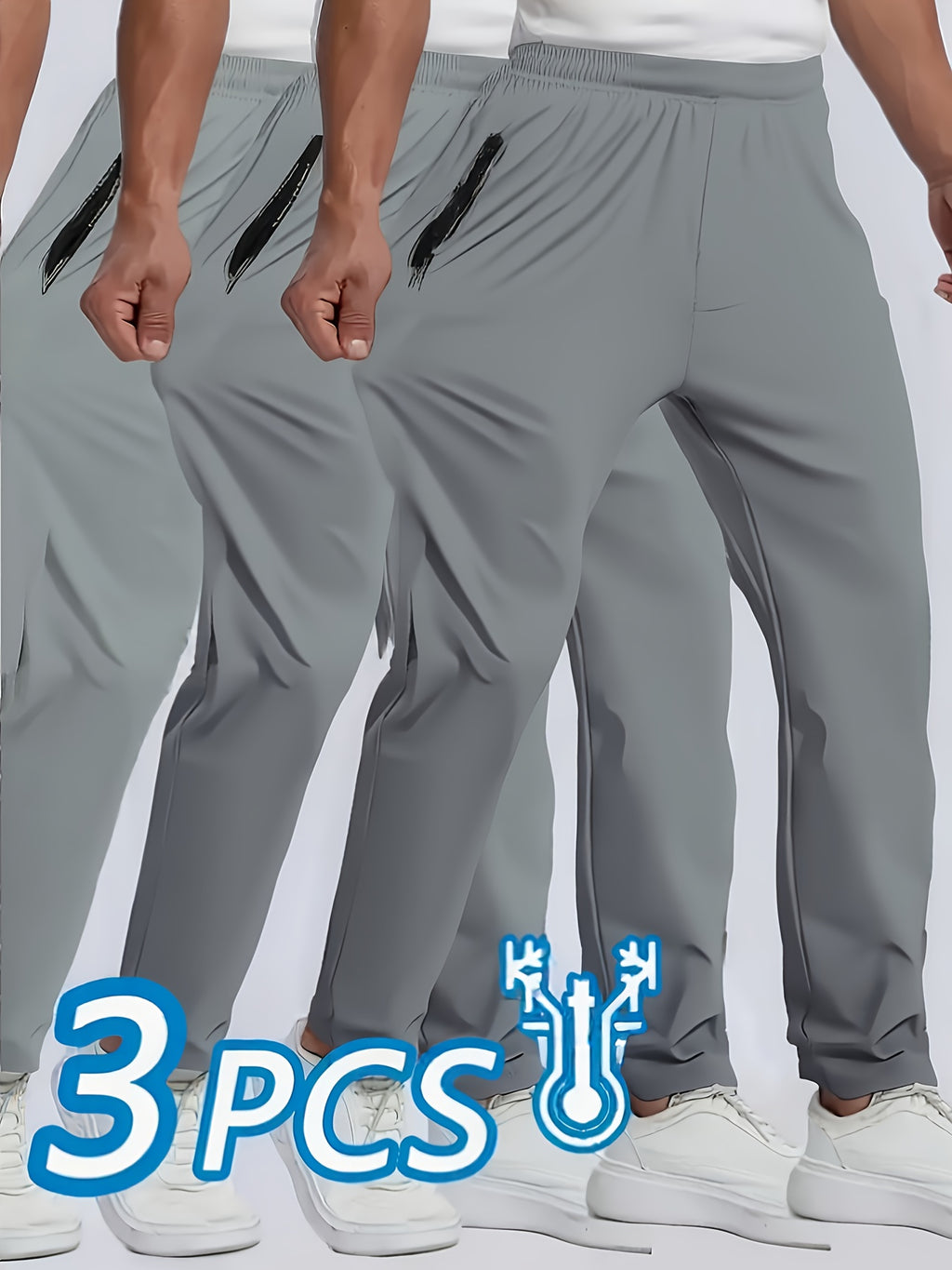 Men's Athletic Shorts 3-Pack Quick Dry Lightweight Stretchy Running Shorts for Men - Breathable Workout Gym Shorts for Rock Climbing Outdoor Sports - Black Dark Blue Light Gray S M L XL XXL XXXL