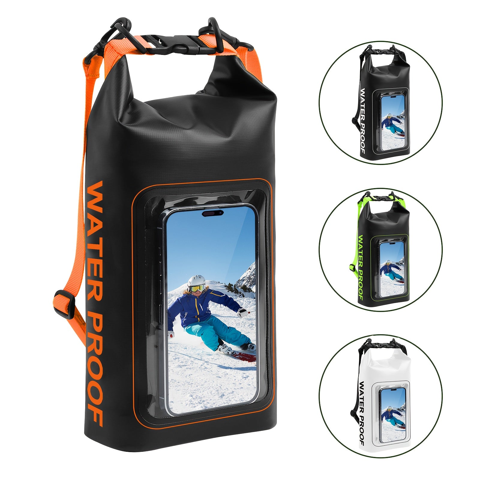 10L Dry Bag Waterproof Roll-Top Sack with Phone Case – Kayaking, Camping, Rafting, Beach, Boating & Fishing Gear Bag for Men Women
