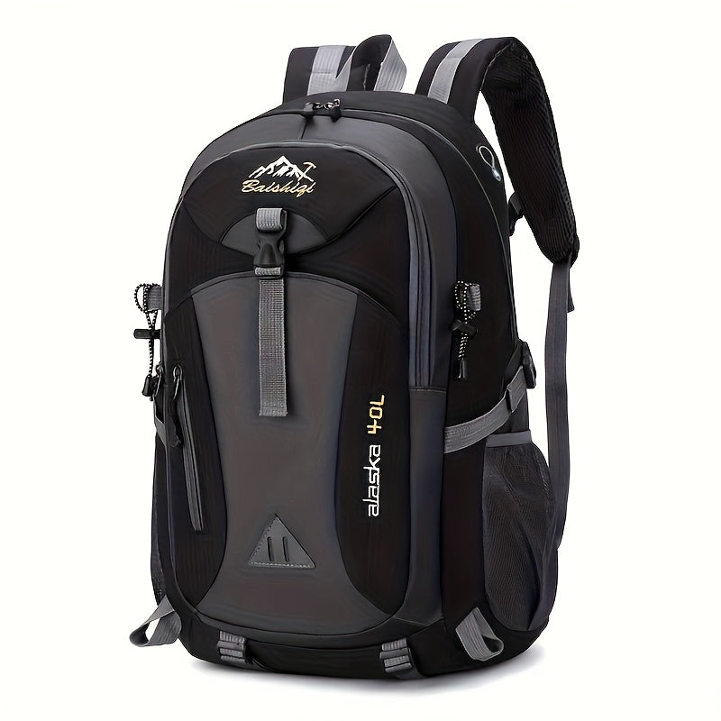 Large 40L Hiking Backpack Lightweight Unisex Adjustable Shoulder Straps – Outdoor Pack for Camping Travel Cycling Men Women Red Black Dark Blue Green