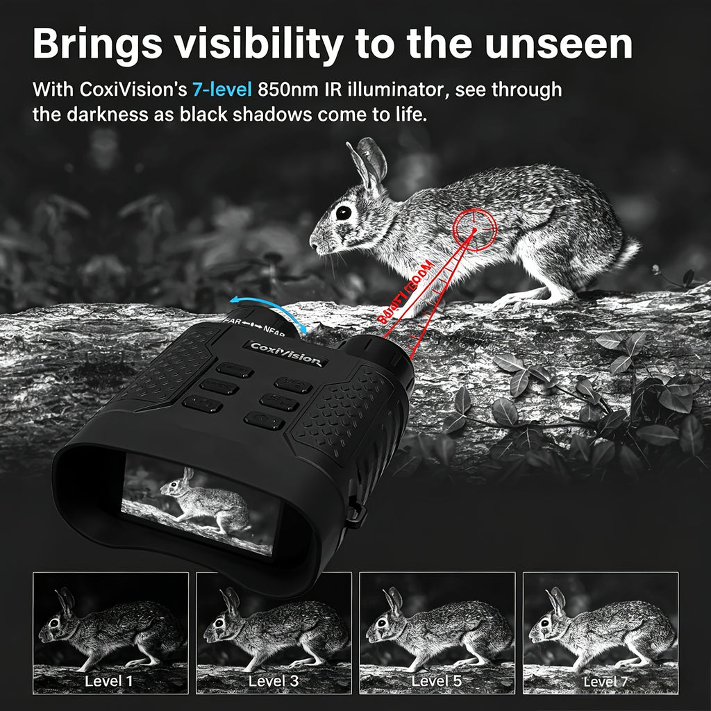 4K Night Vision Goggles for Adults – 3.1" Large Screen, 4400mAh Rechargeable Battery, 48MP Photo & 4K Video, Infrared Night Vision for Hunting, Security, Camping & Wildlife Watching