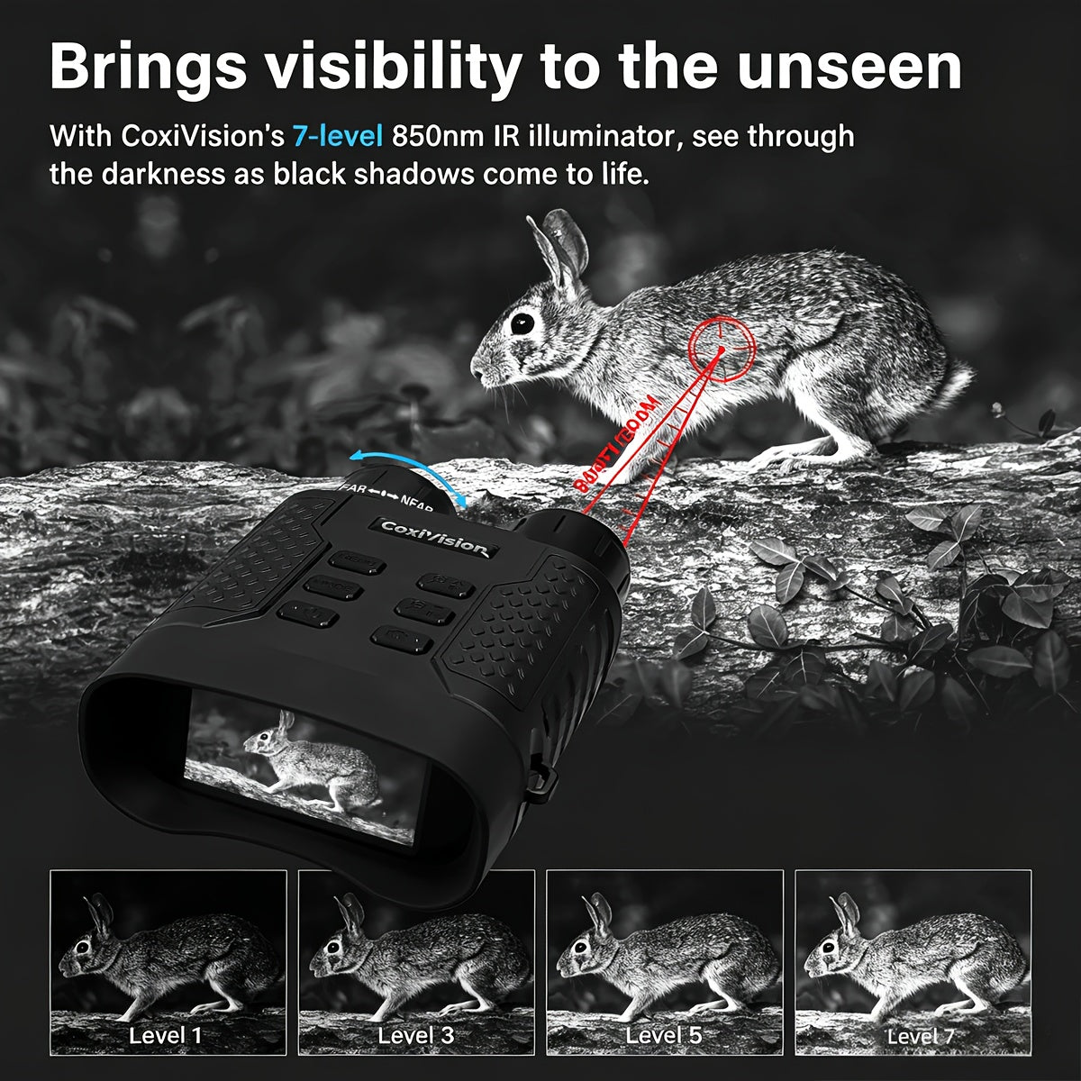 4K Night Vision Goggles for Adults – 3.1" Large Screen, 4400mAh Rechargeable Battery, 48MP Photo & 4K Video, Infrared Night Vision for Hunting, Security, Camping & Wildlife Watching