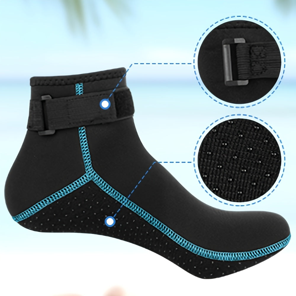 Neoprene Water Socks 3mm for Men & Women – Non-Slip Warm Diving Wetsuit Fin Socks High & Low Cut for Surfing Snorkeling Kayaking Beach S-XXL
