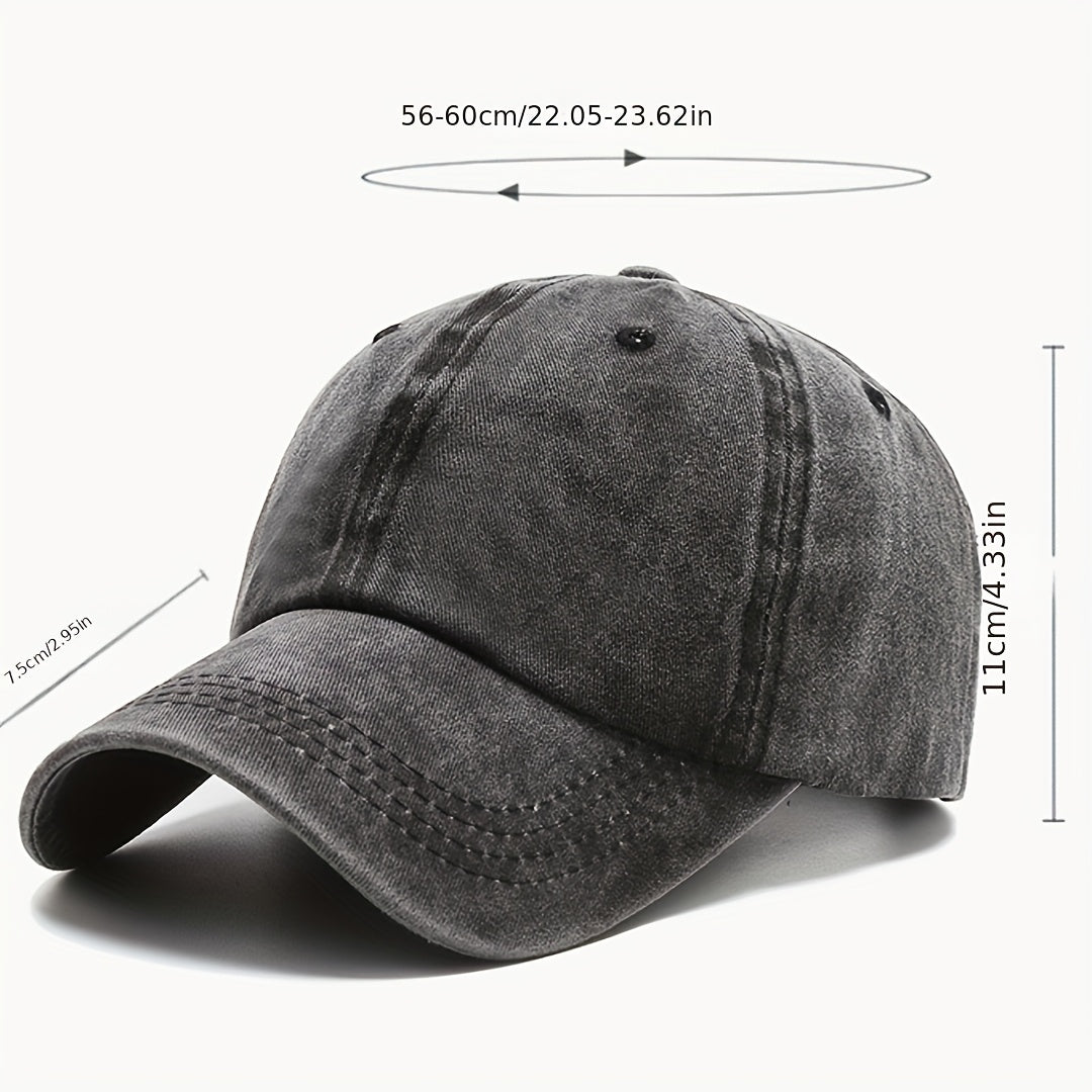 Dad Hat 3-Pack Retro Washed Baseball Cap – Adjustable Buckle Unisex Casual Sports Hat for Men & Women, Neutral Colors, One Size Fits Most