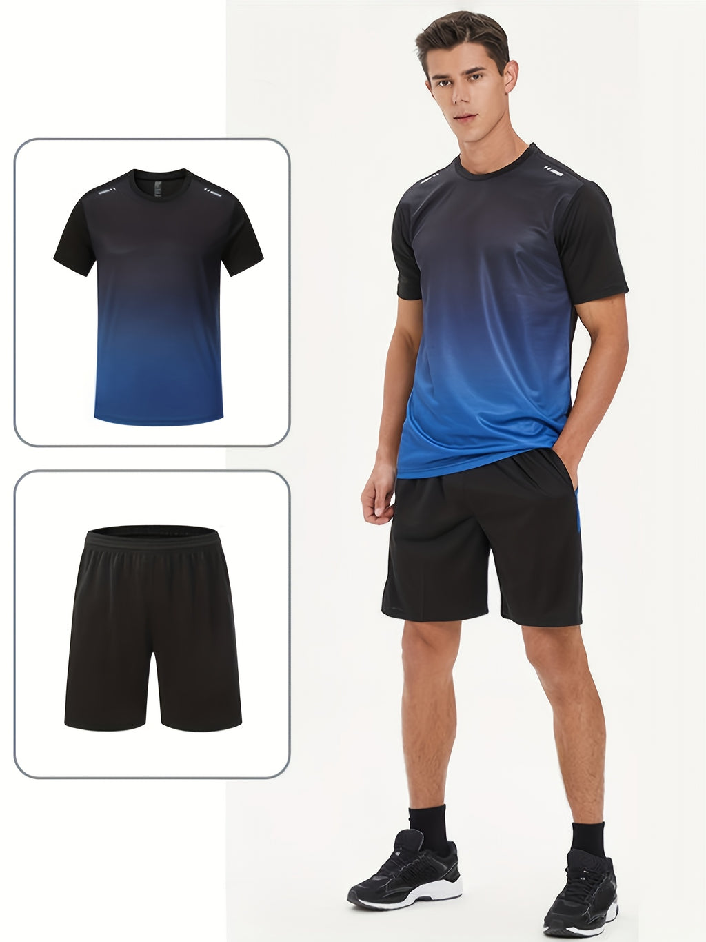 6-Piece Men's Sportswear Set All Season Casual Athletic Outfit Zipper Drawstring Pockets Multi-Color Holiday Gift for Men