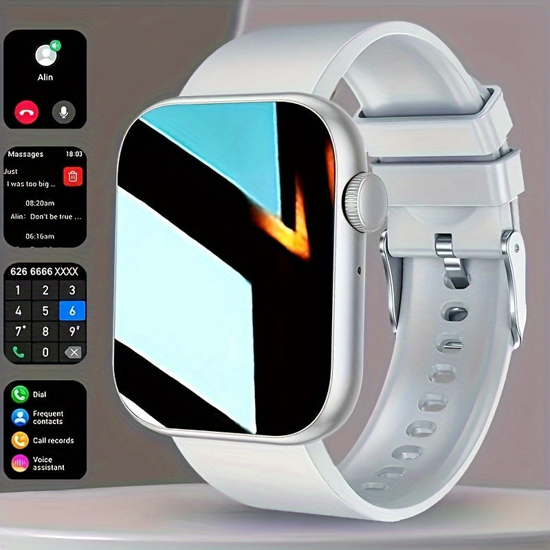 Smartwatch with Calling & Fitness Tracking – 2.01" Touch Screen Smart Watch for Men & Women, Steps, Calories, Call & Message Alerts, Android & iPhone Compatible