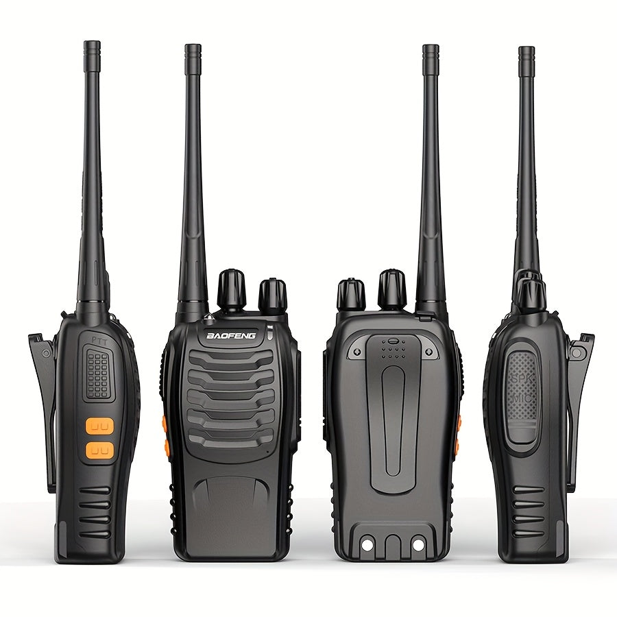 Walkie Talkies Long Range Rechargeable Baofeng BF-888S 16 Channel UHF Two Way Radio with Earphones – 2-Pack & 4-Pack for Camping Hiking Hunting