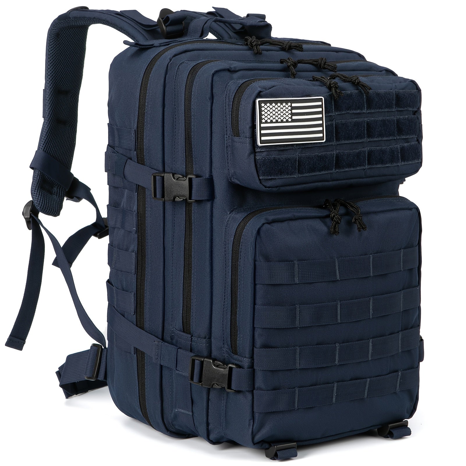 Large Tactical Travel Backpack Carry-On Approved Laptop Compartment Heavy Duty Rucksack Multiple Pockets 13 Colors Hiking Camping School Work Men Women 45L