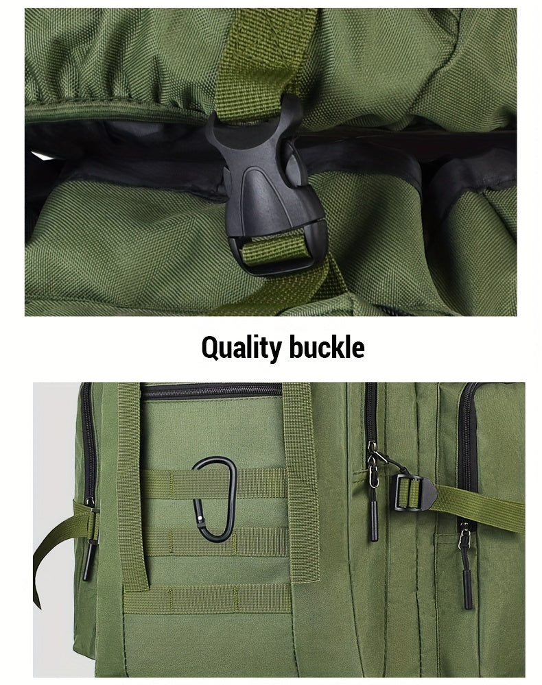 100L Tactical Camouflage Backpack – Large Capacity Hiking Rucksack with Multiple Compartments, Ergonomic Straps for Camping, Trekking, Hunting & Travel