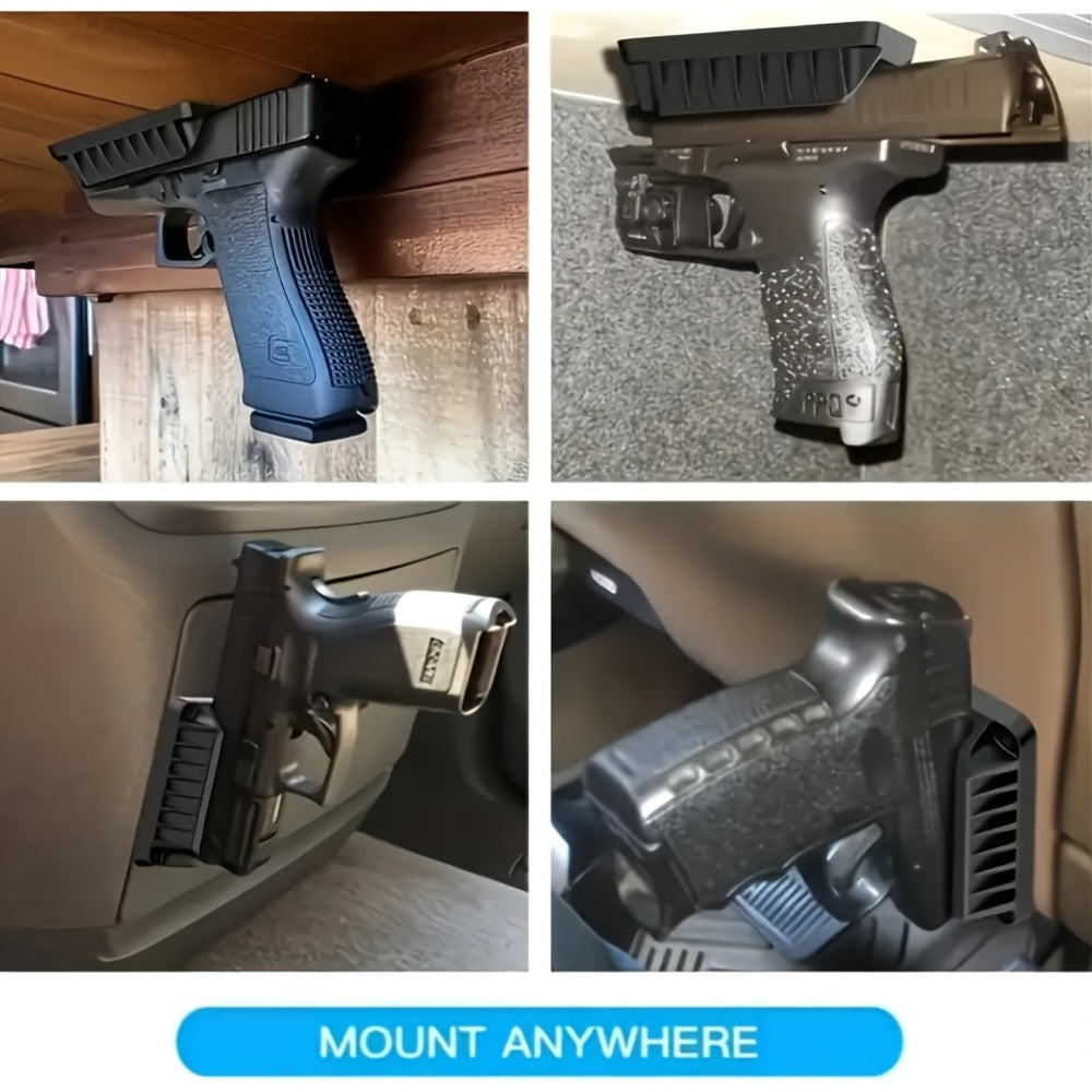 Magnetic Gun Holder Mount for Pistols Rifles & Shotguns – Quick-Release Secure Firearm Storage for Car Truck Wall Desk Bedside & Safe – Heavy Duty Polymer Magnetic Holster 1pc/2pcs