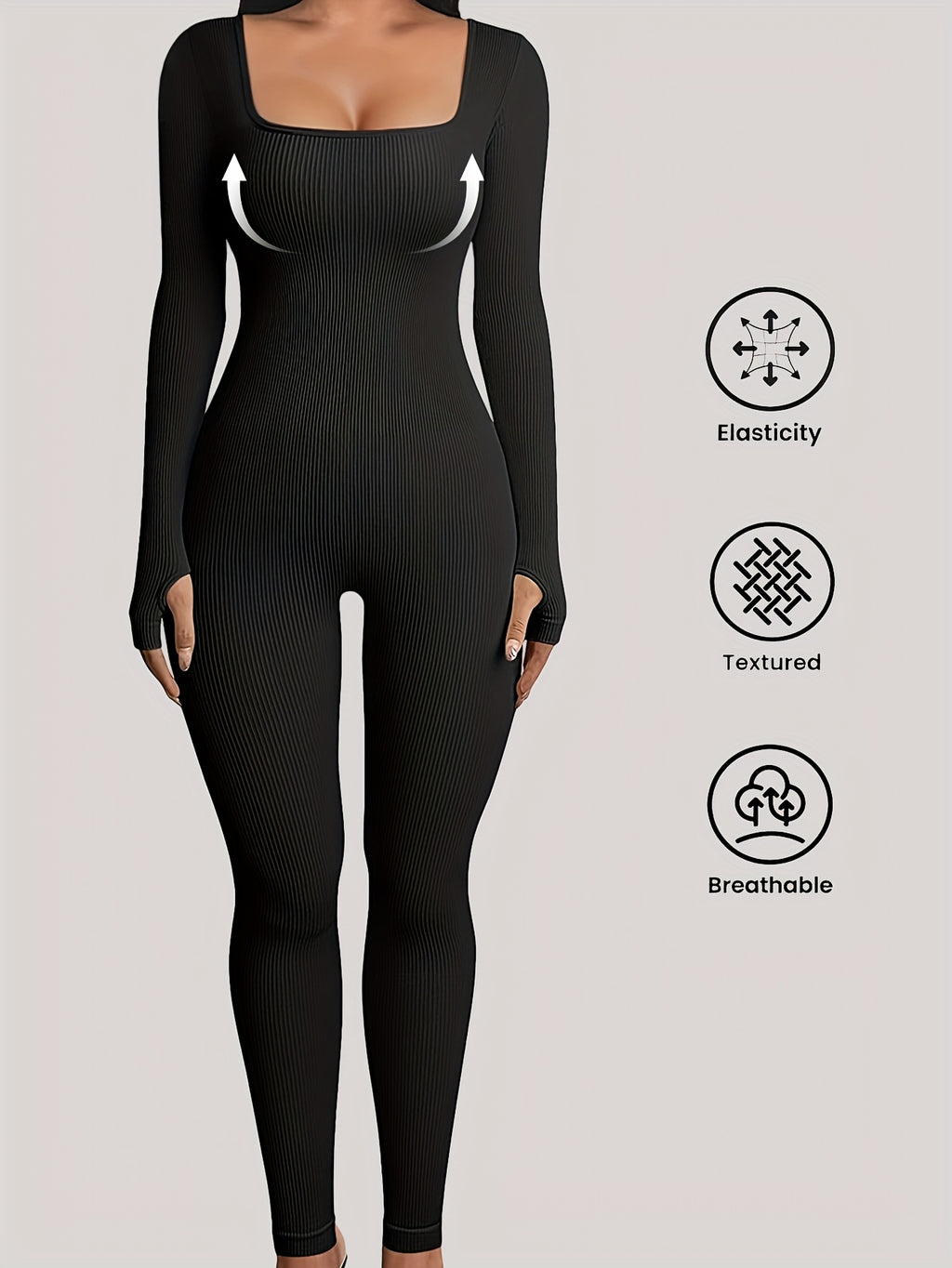 Women's Sleeveless Square Neck Jumpsuit 90% Nylon Stretch Bodysuit for Yoga Pilates Running Fitness Exercise Gym Workout One Piece S M L XL Multicolor