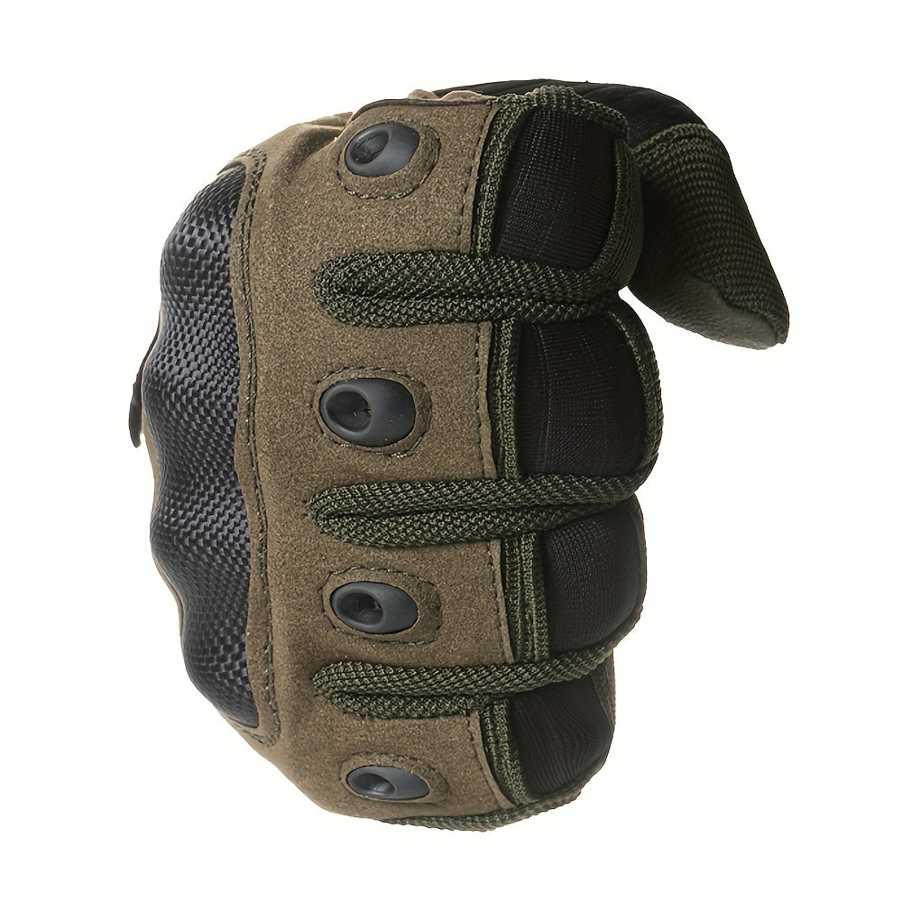 Men's Tactical Winter Gloves Touchscreen Compatible – Warm All-Finger Design, Adjustable Wrist Closure for Hiking, Cycling & Cold Weather Outdoor Activities