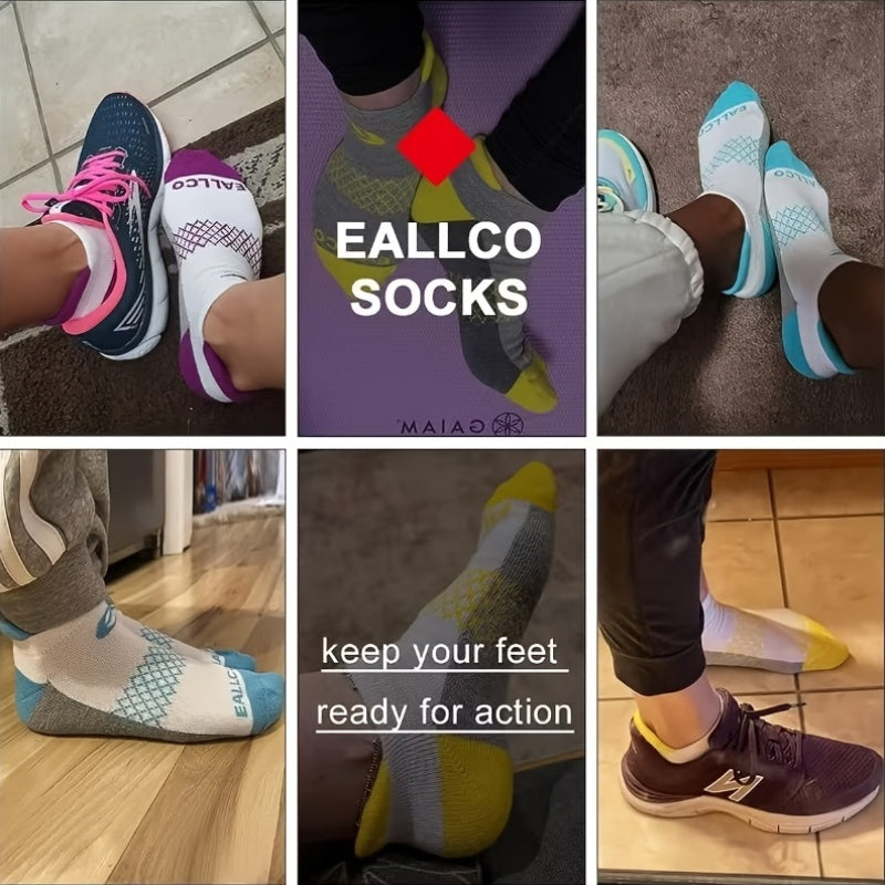 Women's Athletic Socks 18 Pairs Colorful Stripe Low Cut Non-Slip Breathable Running Basketball Gym Sports Socks Spring Summer All Season