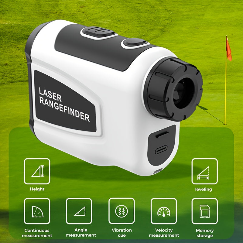 Golf Laser Rangefinder 1200 Yards – 6.5x HD Magnification, Slope Compensation, Flag Lock, Anti-Vibration, USB Rechargeable, High Precision Distance Meter for Golf, Hunting & Outdoor Sports