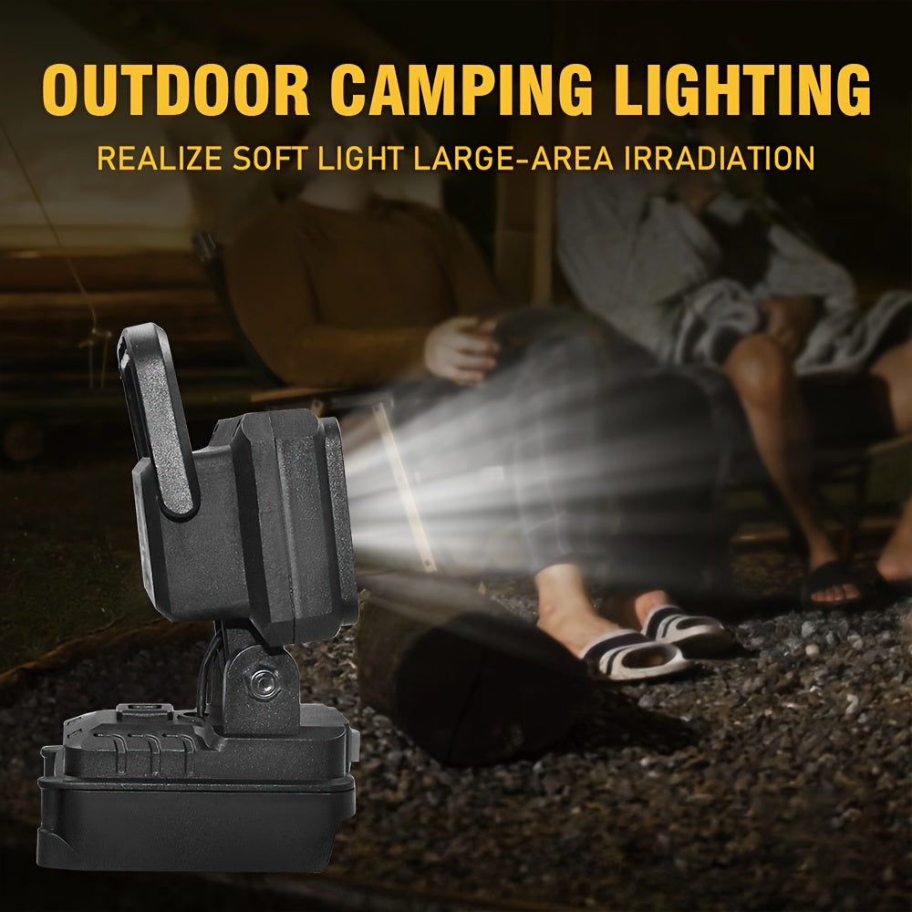 Makita 21V Battery LED Work Light – Portable Camping Lantern & Jobsite Flashlight, IP4X Water Resistant, High Brightness, Emergency Power Outage Light for Hiking & Outdoor Use