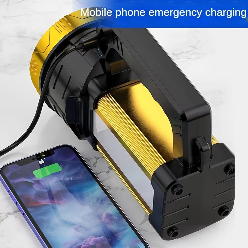 2000 Lumen Rechargeable Flashlight with Zoom – USB Zoomable LED Torch 2400mAh 3 Modes High Power for Camping Fishing Hiking Hunting Emergency Outdoor